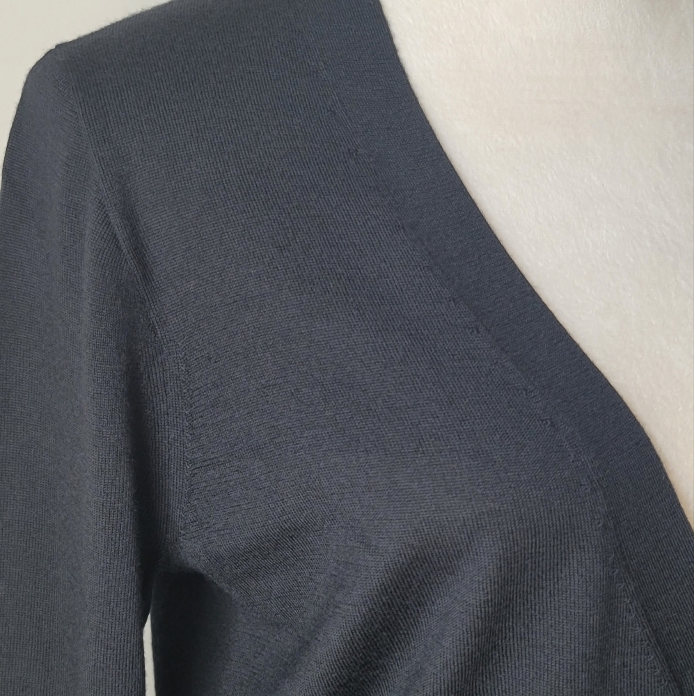 J.Crew 100% Merino Wool Cardigan, Black, Size M  - Picture 6 of 8